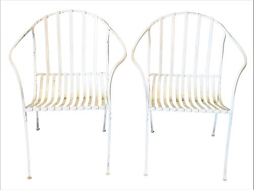 PAIR OF IRON OUTDOOR ARMCHAIRS Pair 376bc7