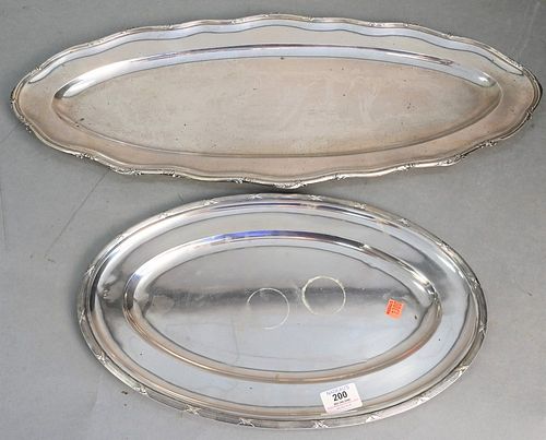 TWO CONTINENTAL SILVER PLATTERS,