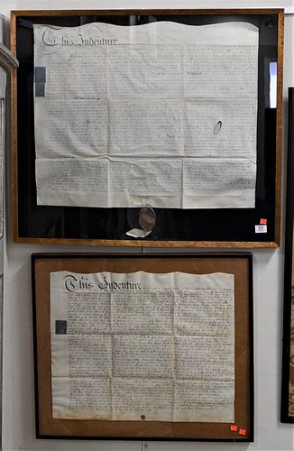 TWO 18TH CENTURY ENGLISH INDENTURES,