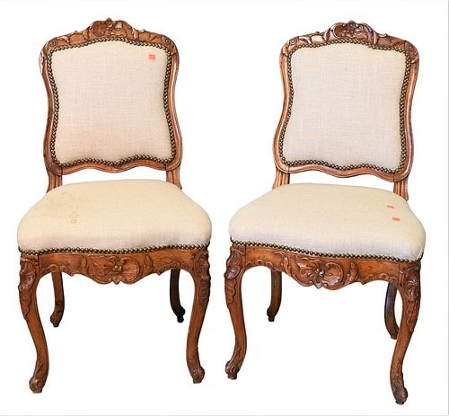 PAIR OF LOUIS XV SIDE CHAIRS, NEWER