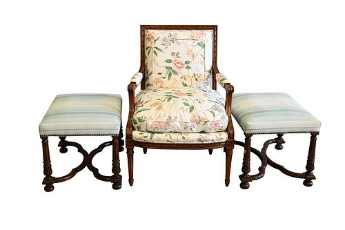 THREE PIECE UPHOLSTERED LOT TO 376c94