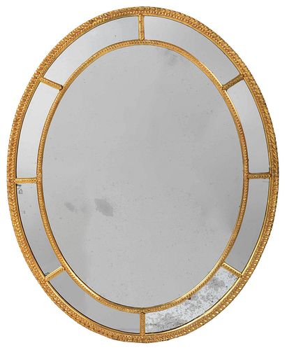 GEORGE III STYLE GILT AND MIRROR