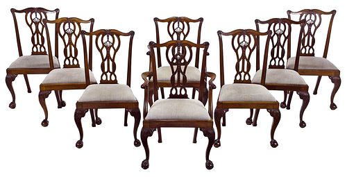 SET OF EIGHT GEORGE III STYLE MAHOGANY 376ca3