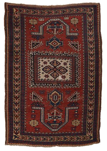 KAZAK RUGcirca 1900, red field with