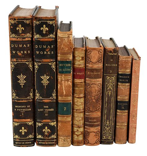87 LEATHERBOUND BOOKS FRENCH AND 376cd8