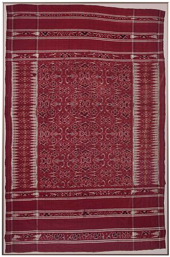 INDONESIAN FRAMED WOVEN TEXTILE20th 376cf1