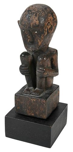 INDONESIAN LETI CARVED FIGUREseated 376d0c