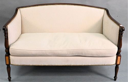 SHERATON STYLE MAHOGANY LOVESEAT,