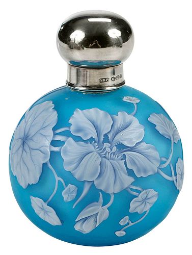 BRITISH CAMEO GLASS PERFUME BOTTLEearly 376d7f