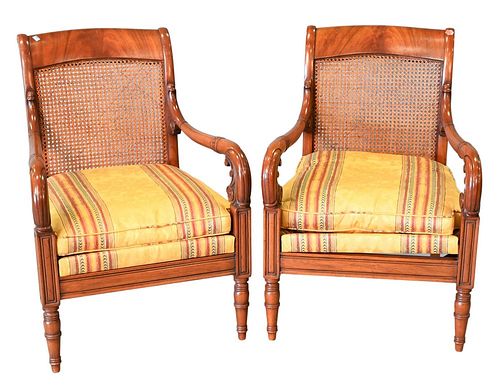 PAIR OF FRENCH STYLE ARMCHAIRS,