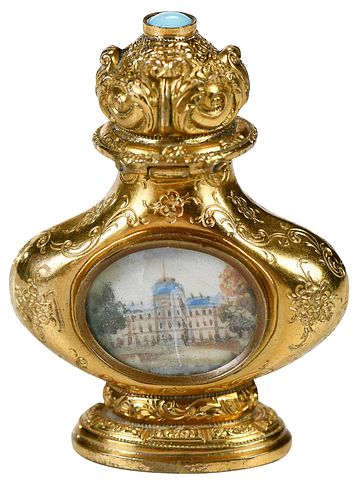 BRITISH GILT BRONZE MINIATURE PERFUMEmid 376da5