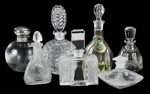 SEVEN CLEAR GLASS PERFUMES AND