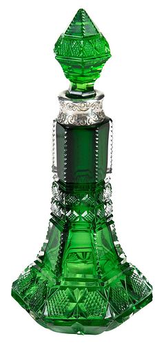 BRITISH GREEN CASED IN CLEAR GLASS
