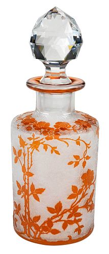 BACCARAT CAMEO GLASS PERFUME BOTTLEFrench  376dd5