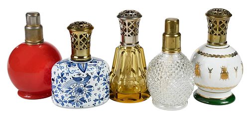 FIVE FRENCH PERFUME BURNER DIFFUSERS20th