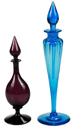 TWO STEUBEN GLASS PERFUME BOTTLESAmerican  376e25