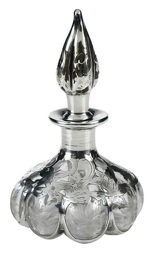 STEUBEN GLASS AND SILVER OVERLAY 376e2a