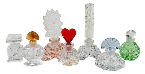 SEVEN MINI CZECH CUT GLASS PERFUMESearly 376e55