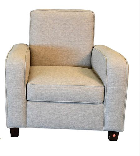 CONTEMPORARY TAN UPHOLSTERED CLUB 376f4b