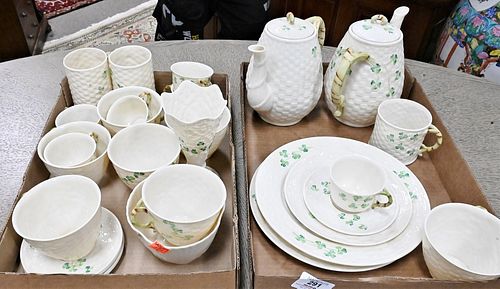 29 PIECE SET OF BELLEEK SHAMROCK,