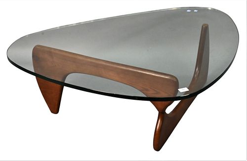 ISAMU NOGUCHI STYLE WALNUT COFFEE TABLE,