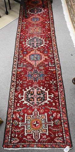 HERIZ ORIENTAL RUNNER, (WORN),