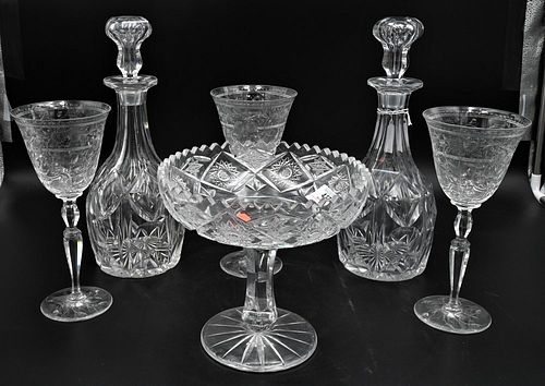 GROUP OF GLASS, TO INCLUDE THREE