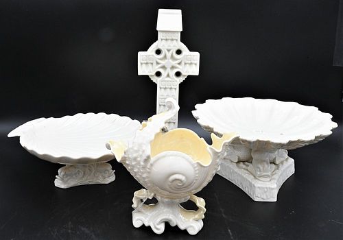 FOUR PIECE BELLEEK PORCELAIN GROUP  377039