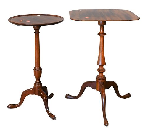 TWO MAHOGANY MARGOLIS STANDS, ONE