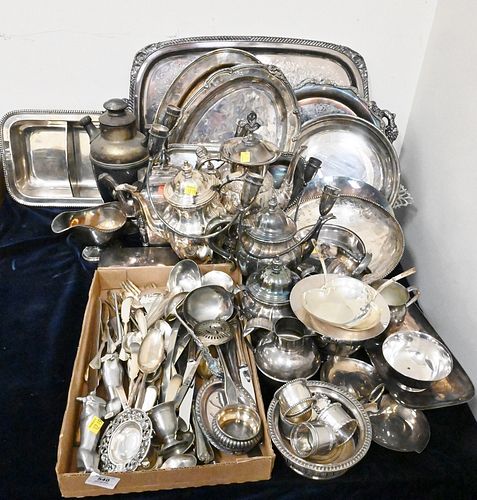 LARGE GROUP OF SILVER PLATE TO 377066