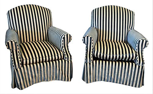 LEE INDUSTRIES PAIR OF ARMCHAIRS,