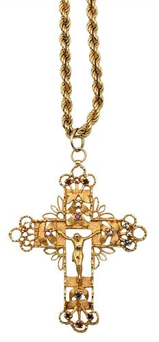 18 KARAT GOLD NECKLACE, HAVING