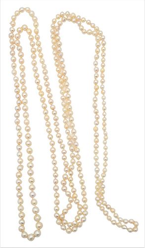 SINGLE STRAND OF CULTURED PEARLS,