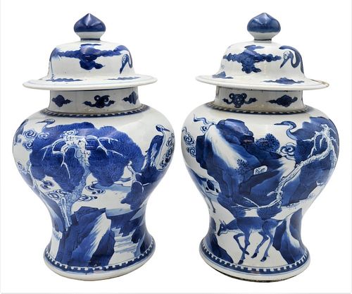 PAIR OF CHINESE BLUE AND WHITE 377127