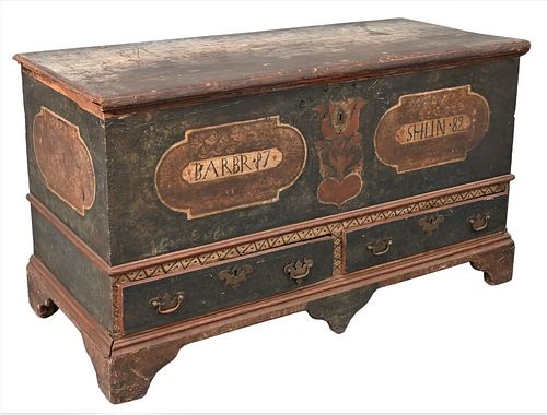 LIFT TOP DOWRY CHEST, HAVING ORIGINAL