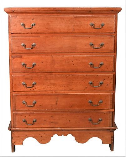 QUEEN ANNE CHERRY TALL CHEST HAVING 37713a