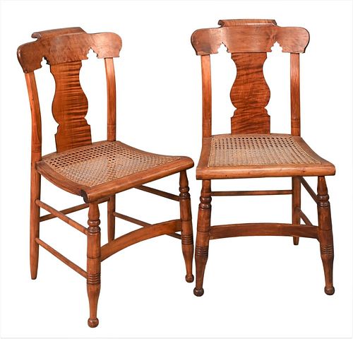 ASSEMBLED SET OF EIGHT MAPLE CHAIRS,