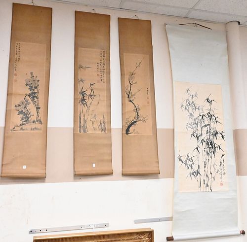 FOUR CHINESE SCROLLS TO INCLUDE 377195