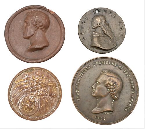 FOUR PIECE LOT OF MEDALLIONS, TO