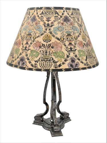 PAIRPOINT TABLE LAMP, HAVING SILVER