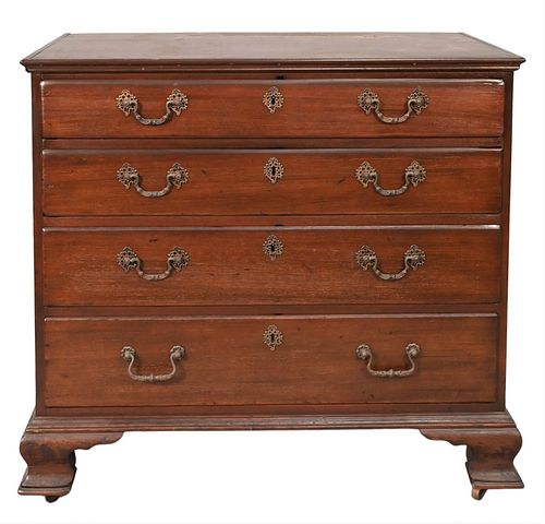 CHIPPENDALE MAHOGANY CHEST OF FOUR 3771fe