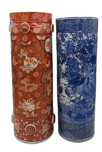 TWO JAPANESE UMBRELLA STANDS, 19TH