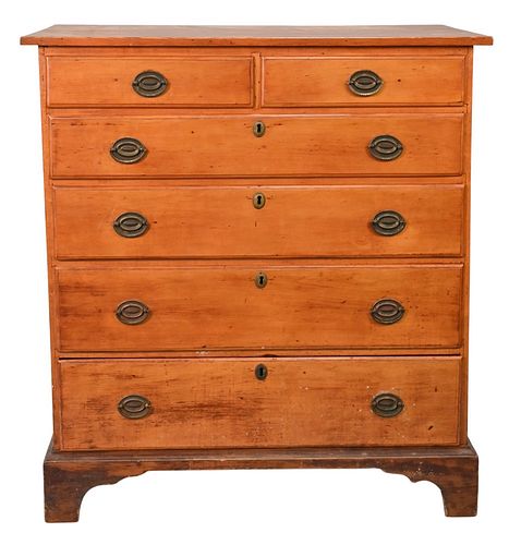 MAPLE TWO OVER FOUR DRAWER CHEST,