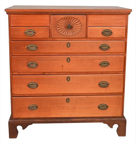 CHIPPENDALE CHERRY CHEST HAVING 37724a