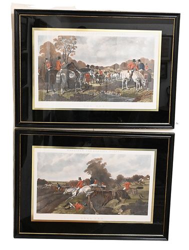 TWO HAND COLORED AQUATINTS BY JOHN 3772a5