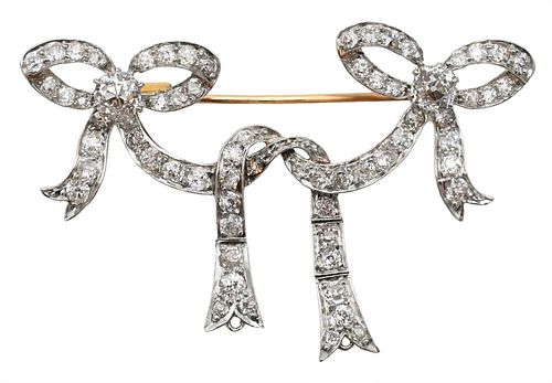 DIAMOND AND GOLD BROOCH DOUBLE 3772c7