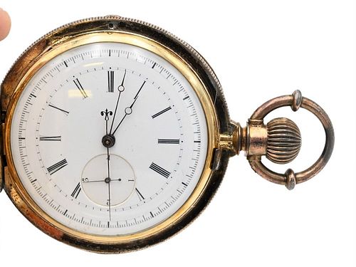 JULIEN MATTHEY CLOSED FACE POCKET WATCH,