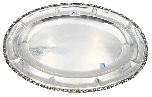 STERLING SILVER OVAL TRAY, LENGTH