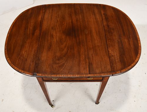 GEORGE III INLAID MAHOGANY PEMBROKE