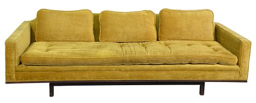 MID CENTURY UPHOLSTERED SOFA ATTRIBUTED 379ac0